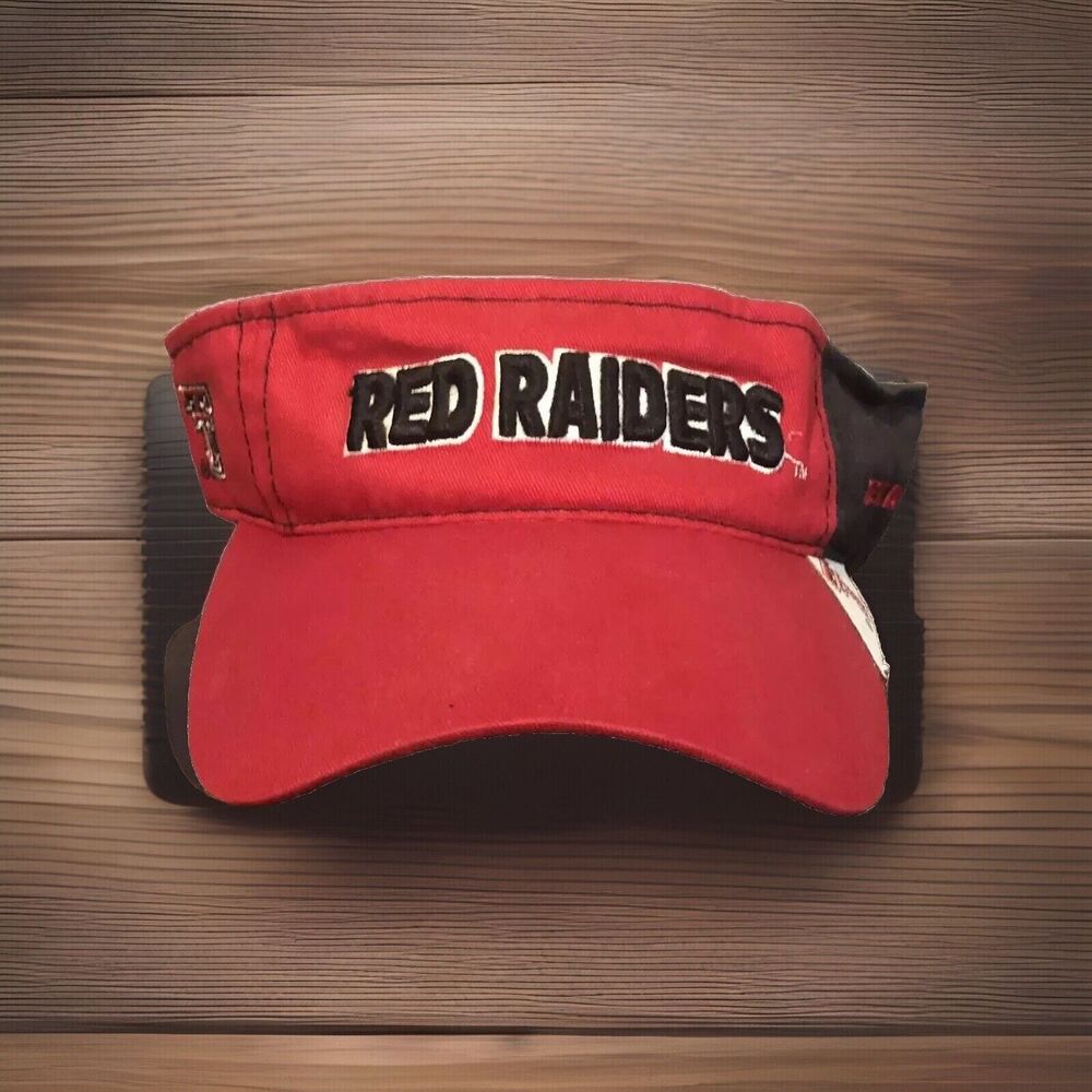 Team Starter Texas Tech Red Raiders NCAA Red Adjustable Visor Cap Hat Adult Mens